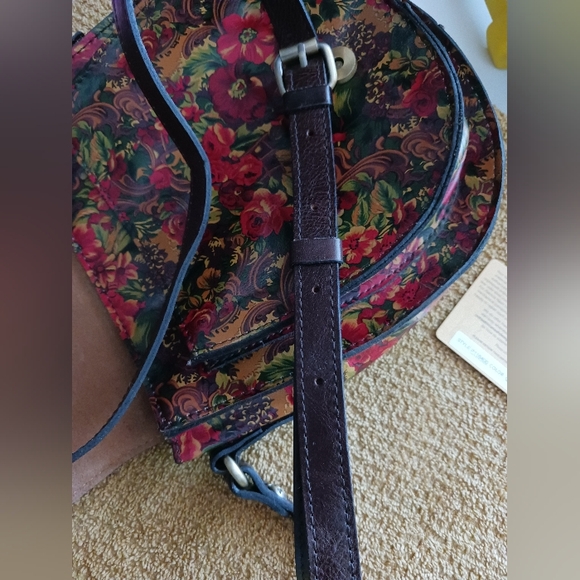 Patricia Nash Leather Crossbody Golden Rustic Forest - Picture 6 of 8